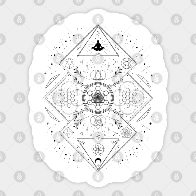 Metatron's Cube | Sacred Geometry Sticker by CelestialStudio